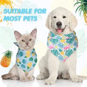 img 1 attached to Stylish and Fun: 6-Piece Set of Summer Pet Dog Bandanas for Small to Medium Size Pets