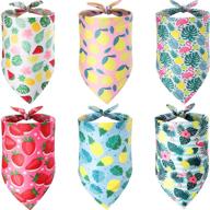 stylish and fun: 6-piece set of summer pet dog bandanas for small to medium size pets логотип