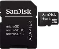 💾 карта памяти sandisk 16gb mobile class 4 microsdhc flash (sdsdqm-b35a) с адаптером логотип