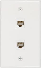 img 3 attached to Get the Buyer's Point 2-Port Cat6 Wall Plate with Single Gang Bracket for Low Voltage Mounting