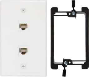 img 4 attached to Get the Buyer's Point 2-Port Cat6 Wall Plate with Single Gang Bracket for Low Voltage Mounting