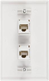 img 2 attached to Get the Buyer's Point 2-Port Cat6 Wall Plate with Single Gang Bracket for Low Voltage Mounting