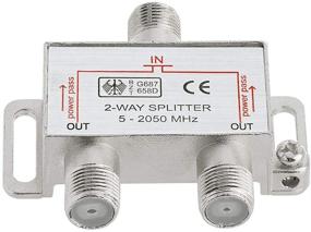 img 1 attached to Cmple 2-Way Splitter: High-Frequency F-Type 2.05Ghz 2 Way Coaxial Cable Splitter (RG6, Coaxial, TV Splitter)