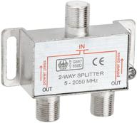 cmple 2-way splitter: high-frequency f-type 2.05ghz 2 way coaxial cable splitter (rg6, coaxial, tv splitter) logo