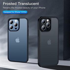 img 3 attached to Чехол CASEKOO Frosted для iPhone 13 Pro - Чехол тонкого покроя с защитой по военному стандарту | Антиотпечатки, защита от царапин, матовый полупрозрачный ударопрочный чехол 6.1 дюйма 2021 года (Черный)