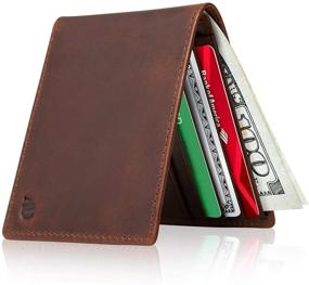 img 2 attached to Genuine Leather Slim Bifold Wallets: Exquisite Men's Accessories for Cards, Cash, and Organization