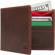 genuine leather slim bifold wallets: exquisite men's accessories for cards, cash, and organization logo