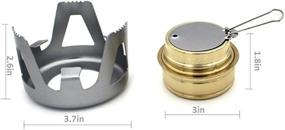 img 3 attached to 🏕️ Keweis Lightweight Alcohol Stove Burner Set for Outdoor Camping & Hiking: Portable, Ultralight Cookware for Backpacking, Picnic