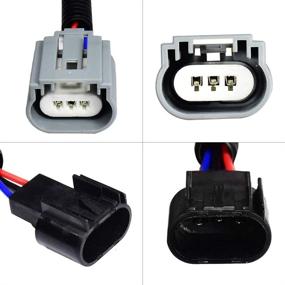 img 2 attached to 🔌 HUIQIAODS H13 9008 Ceramic Adapter Extension Wiring Harness Sockets: Enhance Headlights/Fog Lamps Efficiency