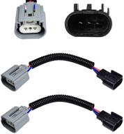 🔌 huiqiaods h13 9008 ceramic adapter extension wiring harness sockets: enhance headlights/fog lamps efficiency logo