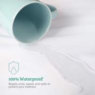 🛏️ split head mattress protector king - 100% terry cotton - adjustable split-king size - white solid design logo