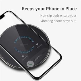 img 1 attached to ESR Wireless Charger - Thin Metal Frame, Fast Charging Pad 7.5W Compatible with iPhone 12/Mini/Pro/Pro Max/11, 10W Fast Charging for Galaxy S20/Note10, Pixel 3/4 (No AC Adapter), Black