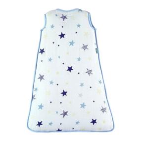 img 3 attached to 👶 Ultra-Comfy Muslin Baby Sleeping Bag and Sack, Incredibly Soft and Lightweight wearable Blanket, Blue and Beige, 18-36 Months, 0.5 TOG