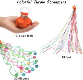 img 3 attached to 🎉 20 Pieces Popper Throw Streamers - Party Streamers with Spider Silk Confetti for Birthday Wedding Graduation Party Favors Shows (Gold, Rose Red)