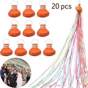 img 4 attached to 🎉 20 Pieces Popper Throw Streamers - Party Streamers with Spider Silk Confetti for Birthday Wedding Graduation Party Favors Shows (Gold, Rose Red)