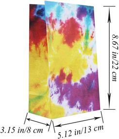 img 3 attached to 🎉 Tie Dye Party Favor Bags - 24 Pieces Camouflage Treat Bags for Kids' Retro Themed Birthday Party - Colorful Goody Bags & Gift Bags