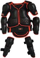 takuey kids motorcycle armor suit - dirt bike chest spine protector back shoulder arm elbow knee protector - motocross racing skiing skating body armor vest - sports safety pads in 3 colors logo