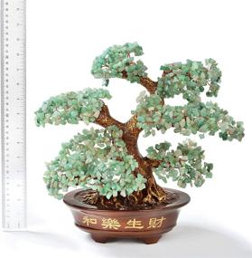 img 2 attached to 🌳 Enhance Luck & Intellect with KALIFANO Large Aventurine Chakra Crystal Tree - 1,251 Gemstone Count Bonsai Feng Shui Money Tree for Healing Properties