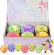 🛀 fun and safe: 6 large bath bombs for kids with surprise toys - organic bubble bath bombs gift set, natural vegan essential oil spa bath bombs for kids - girls and boys birthday treat (4.2 oz) logo