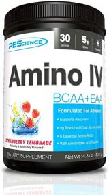 img 4 attached to 🍓 Premium PEScience Amino IV, Strawberry Lemonade, 60 Scoop, BCAA and EAA Powder with Electrolytes - Enhanced for SEO