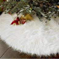 aiseno 48 inch plush skirt: perfect christmas tree 🎄 decoration for merry christmas party - faux fur tree skirt decorations logo