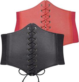 img 4 attached to Fashion Elastic Underbust Costume Accessories Women's Accessories for Belts
