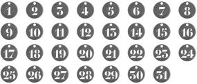 img 2 attached to 💯 Tim Holtz Idea-ology Metal Number Tokens - Pack of 31, 3/4 Inch Each, Antique Nickel Finish (TH93244)