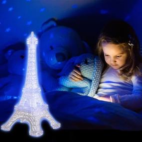 img 1 attached to 🗼 Eiffel Tower Nightlight: Stylish Parisian LED Lamp for Desk, Bedroom, or as 10-Inch Acrylic Cake Topper Decoration and Gift