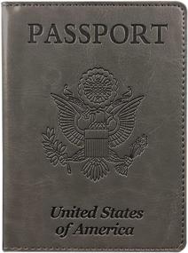 img 4 attached to Passport Vaccination Protector - Leather Travel Accessory for Passport Covers