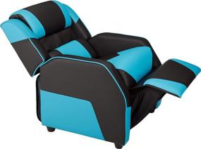 img 1 attached to 🎮 Amazon Basics Kids/Youth Gaming Recliner: Comfortable Black and Blue Chair for 3+ Age Group, with Headrest and Back Pillow