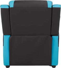 img 2 attached to 🎮 Amazon Basics Kids/Youth Gaming Recliner: Comfortable Black and Blue Chair for 3+ Age Group, with Headrest and Back Pillow