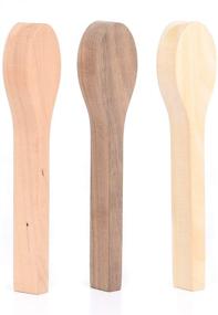 img 3 attached to Wood Carving Spoon Blank Craft Kit: 3Pcs for Whittler Starter Kids - Basswood, Walnut, Cherry