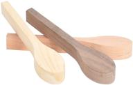 wood carving spoon blank craft kit: 3pcs for whittler starter kids - basswood, walnut, cherry logo