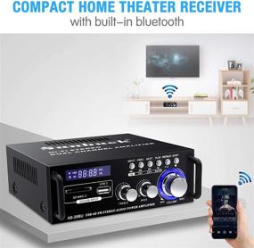 img 3 attached to 🔊 Enhance Your Home Theater Experience with the 180W Sunbuck AS-25BU Wireless Bluetooth Stereo Amplifier - Enjoy Dual Channel Sound Power, USB, SD Card, FM Radio, and Remote Control!