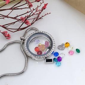 img 1 attached to 🎁 Beffy Girl's Happy Birthday and Sweet Sixteen Floating Living Memory Charms Lockets Necklace - Perfect Teen Girl Gift