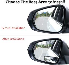 img 1 attached to Enhance Your Car's Safety with Livtee Framed Rectangular Blind 🚗 Spot Mirrors - HD Glass, ABS Housing, and Adjustable Stick (2 pcs)