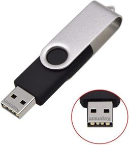 img 3 attached to 🔑 10 Пакет металлических USB-накопителей 2.0 на 32 ГБ от Kepmem - Съемный флеш-накопитель с поворотным механизмом, портативный ключ на цепочке, многоцветный набор сумочек для хранения данных