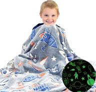 🌌 glow-in-the-dark luminous space blanket with astronaut design logo