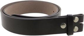 img 4 attached to 👔 Black Smooth Finish Leather Strap M: Men's Accessories and Belts