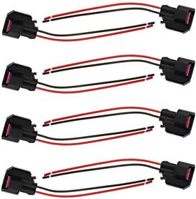 img 2 attached to 🔌 EV6 Compatible Fuel Injector Pigtail Connector Plug Wire for Ford Mustang F150 F250 Crown Victoria (Pack of 8)