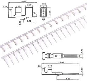 img 2 attached to Glarks 1940Pcs 2.5mm Pitch Male/Female Plug Housing and Pin Header Assortment Kit | Perfect Compatibility with JST-SM Connector | 2/3/4/5/6/7/8/9 Pin Male and Female Options Available