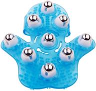 💆 efficient pain relief with boseen hand held palm shaped massager: full body muscle, joint, back and neck massage tool with roller ball, portable design in soothing blue color logo