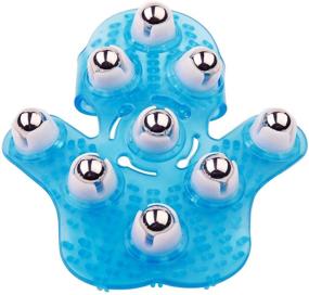 img 4 attached to 💆 Efficient Pain Relief with Boseen Hand Held Palm Shaped Massager: Full Body Muscle, Joint, Back and Neck Massage Tool with Roller Ball, Portable Design in Soothing Blue Color