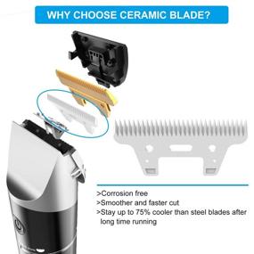img 3 attached to 💇 Renpho Clippers for Men: 2-Speed Motor Cordless Hair Trimmers for Effortless Home Haircuts - Waterproof, Perfect Fathers Day Gift