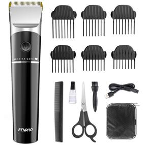 img 4 attached to 💇 Renpho Clippers for Men: 2-Speed Motor Cordless Hair Trimmers for Effortless Home Haircuts - Waterproof, Perfect Fathers Day Gift