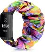 aordking compatible for fitbit charge 3/charge 4 se bands scrunchie for women girl wearable technology logo
