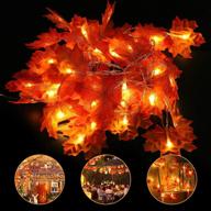 🍁 enhance your holiday festivities with wniph autumn maple leaves light: 40 led leaf string lights battery powered 19.7ft fall maple leaf fairy lights – 2 modes waterproof light for halloween, christmas party, and thanksgiving decorations логотип