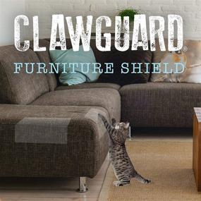 img 1 attached to 🦾 CLAWGUARD Marine Grade Furniture Shields: Ultimate Clear Cat Scratch Pads for Couch/Sofa/Chair/Upholstery Protection