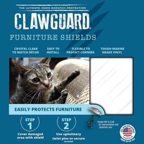 img 4 attached to 🦾 CLAWGUARD Marine Grade Furniture Shields: Ultimate Clear Cat Scratch Pads for Couch/Sofa/Chair/Upholstery Protection