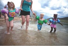 img 1 attached to 👶 Safe and Secure Kids Swim Vest: Toddler Floats with Shoulder Harness Arm Wings for 30-50 Pounds